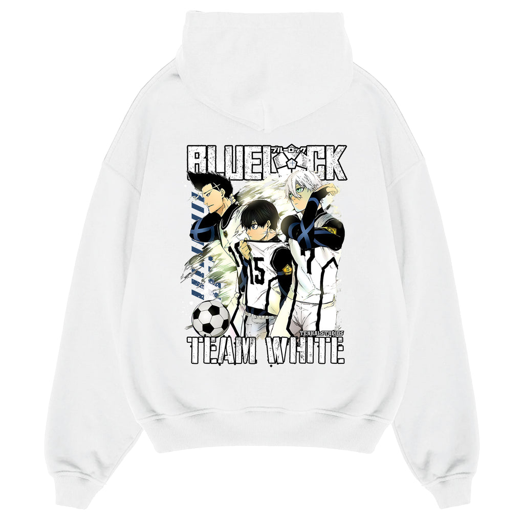 "Team White" Blue Lock - Oversized Hoodie