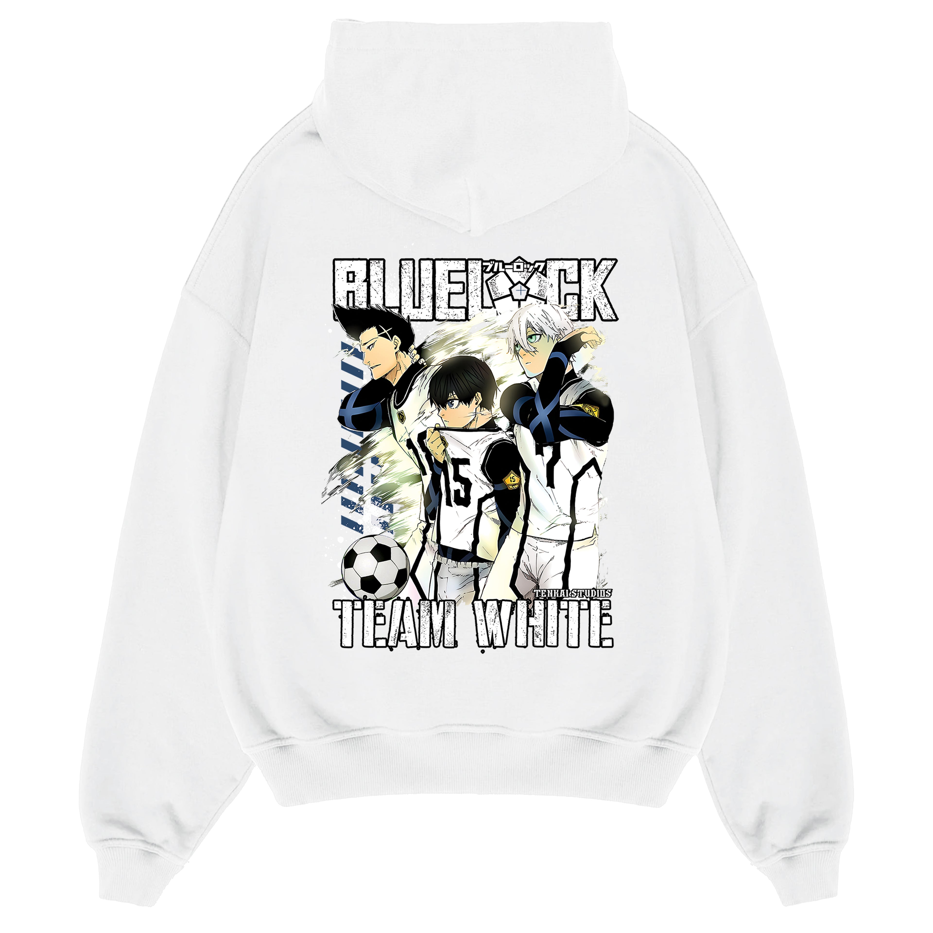 "Team White" Blue Lock - Oversized Hoodie